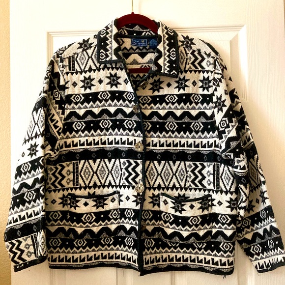 Jane Ashley Jacket in Aztec Design - Size L - Picture 1 of 8